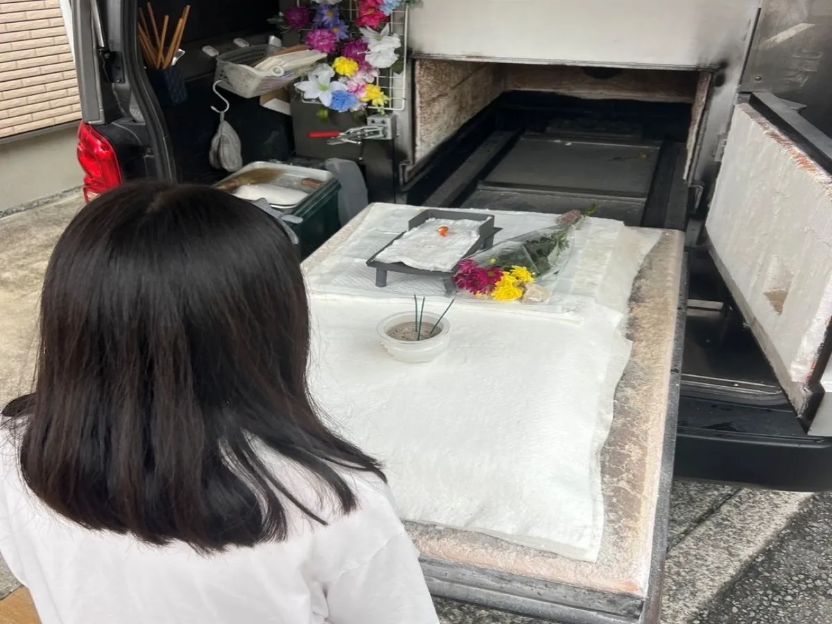 「大切にしていた金魚ちゃんを個別火葬プレミアムでお見送りしたケース」写真