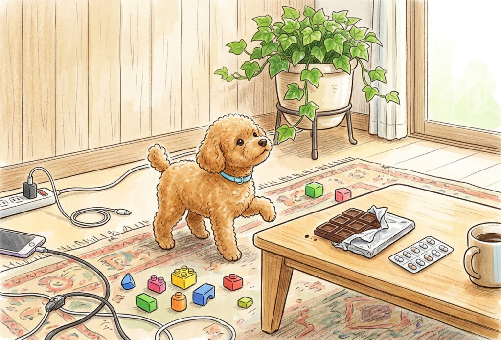 誤飲の危険がいっぱいの部屋